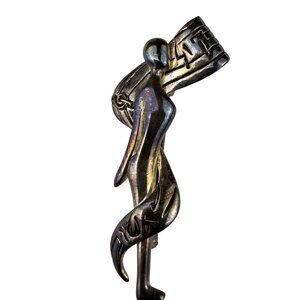 Eric Originals Womens Silver Tone Metal Artistic Brooch Pin Abstract Design